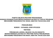 Pengumuman Panitia Seleksi DPR Provinsi Papua Pegunungan